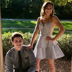 Silver Homecoming Dress